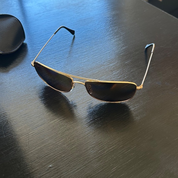 Ray-Ban Aviator Chromance Sunglasses + Black Leather Case - Picture 6 of 8